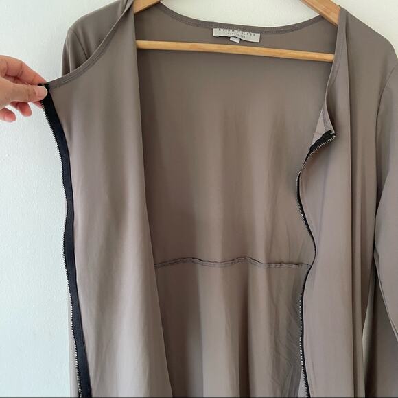 Bryn Walker Jersey Tunic Jacket Womens Small Beige Full Zip Lagenlook NWT - Picture 14 of 16